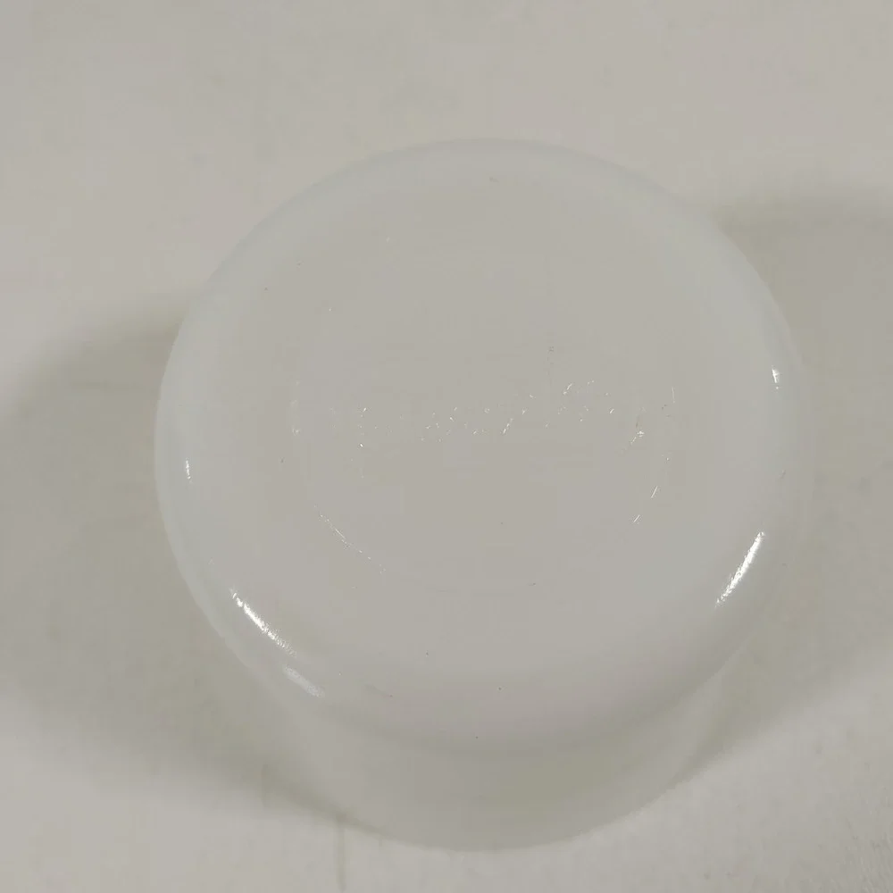 Glasbake Ramekin Custard Bake Cup Milk Glass White Bowl Flan‎ Baking 4 oz